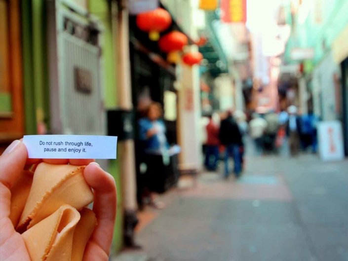 fortune cookie with message